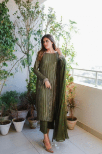 The Regal Ruby Zari Suit