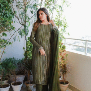 The Regal Ruby Zari Suit