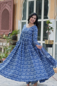 The Rustic Bloom Puff-Sleeve Set